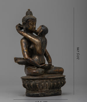 Samantabhadra With Consort Brass Statue | Symbolizing Spiritual Harmony