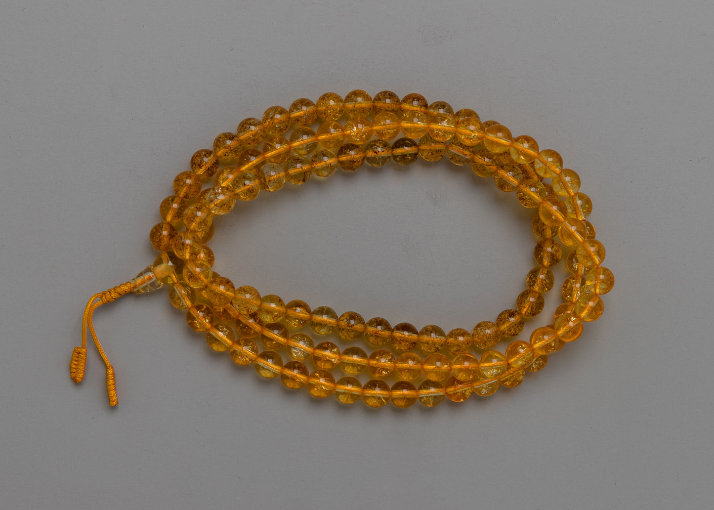 Citrine Mala Beads | Yoga Prayer Beads for Positivity and Success