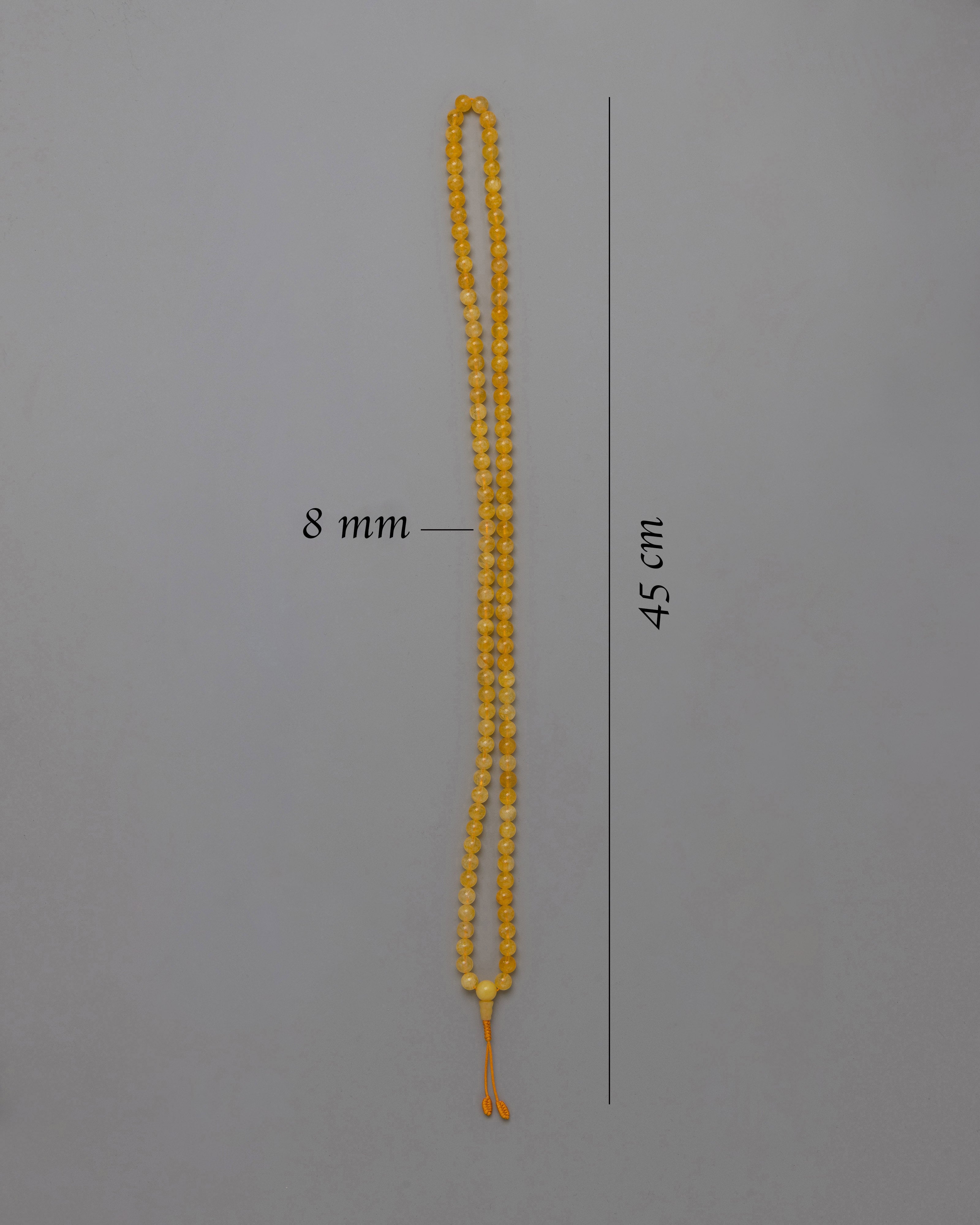 High Qaulity Citrine Mala Beads | Clarity & Personal Power Meditation Tool