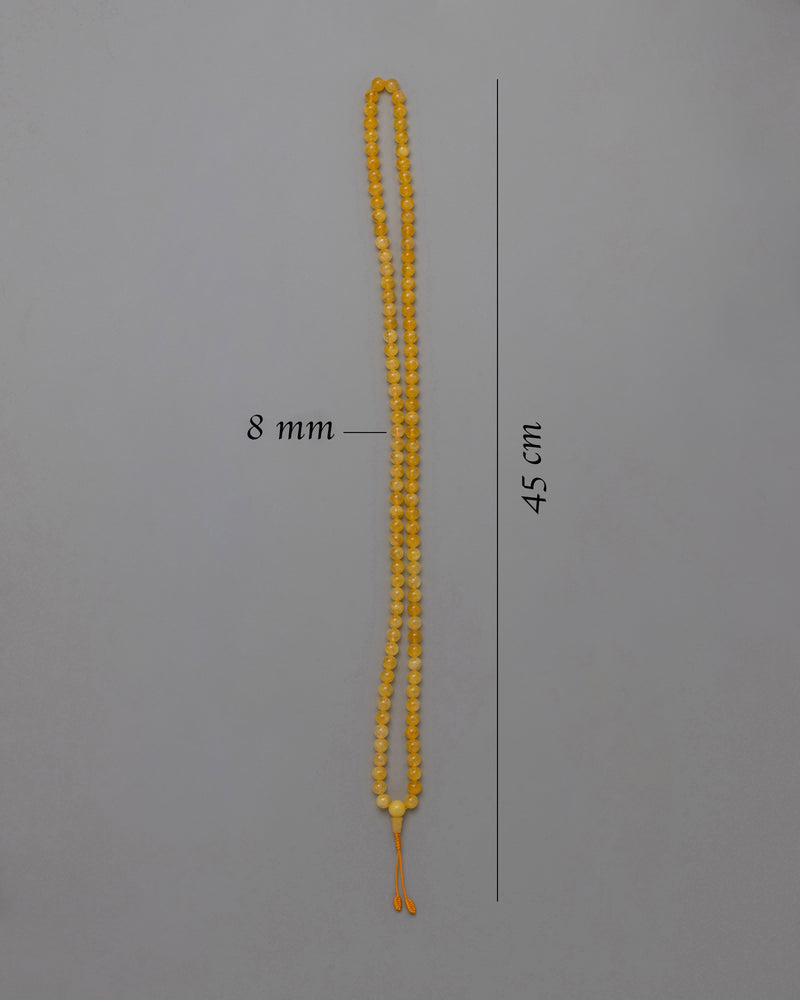 High Qaulity Citrine Mala Beads | Clarity & Personal Power Meditation Tool