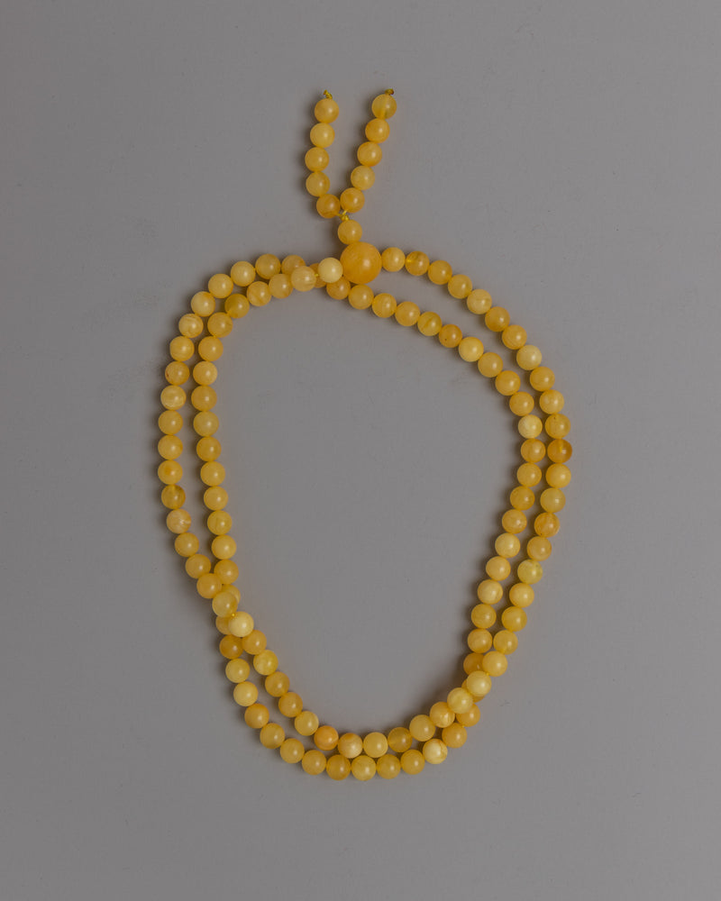 Amber Mala Beads | 4mm Beads for Spiritual Practice & Wellness