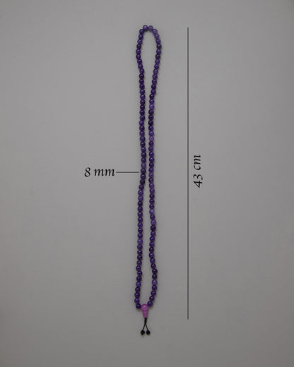 Purple Jade Mala Beads | Healing Energy Prayer Beads