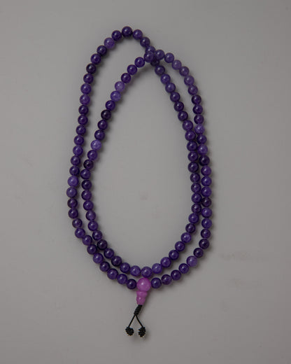 Purple Jade Mala Beads | Healing Energy Prayer Beads