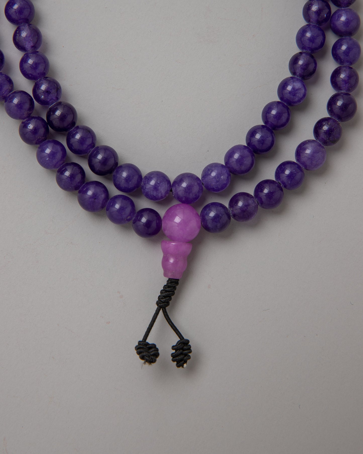 Purple Jade Mala Beads | Healing Energy Prayer Beads