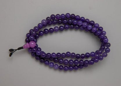 Purple Jade Mala Beads | Healing Energy Prayer Beads