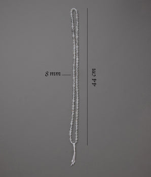 Crystal Beads White Mala | Handcrafted Spiritual Jewelry for Healing and Purity