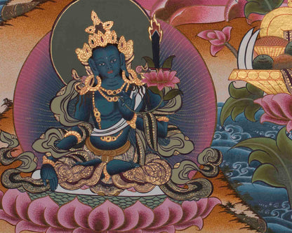 Pancha Manjushri Thangka | Enlightened Buddhist Art