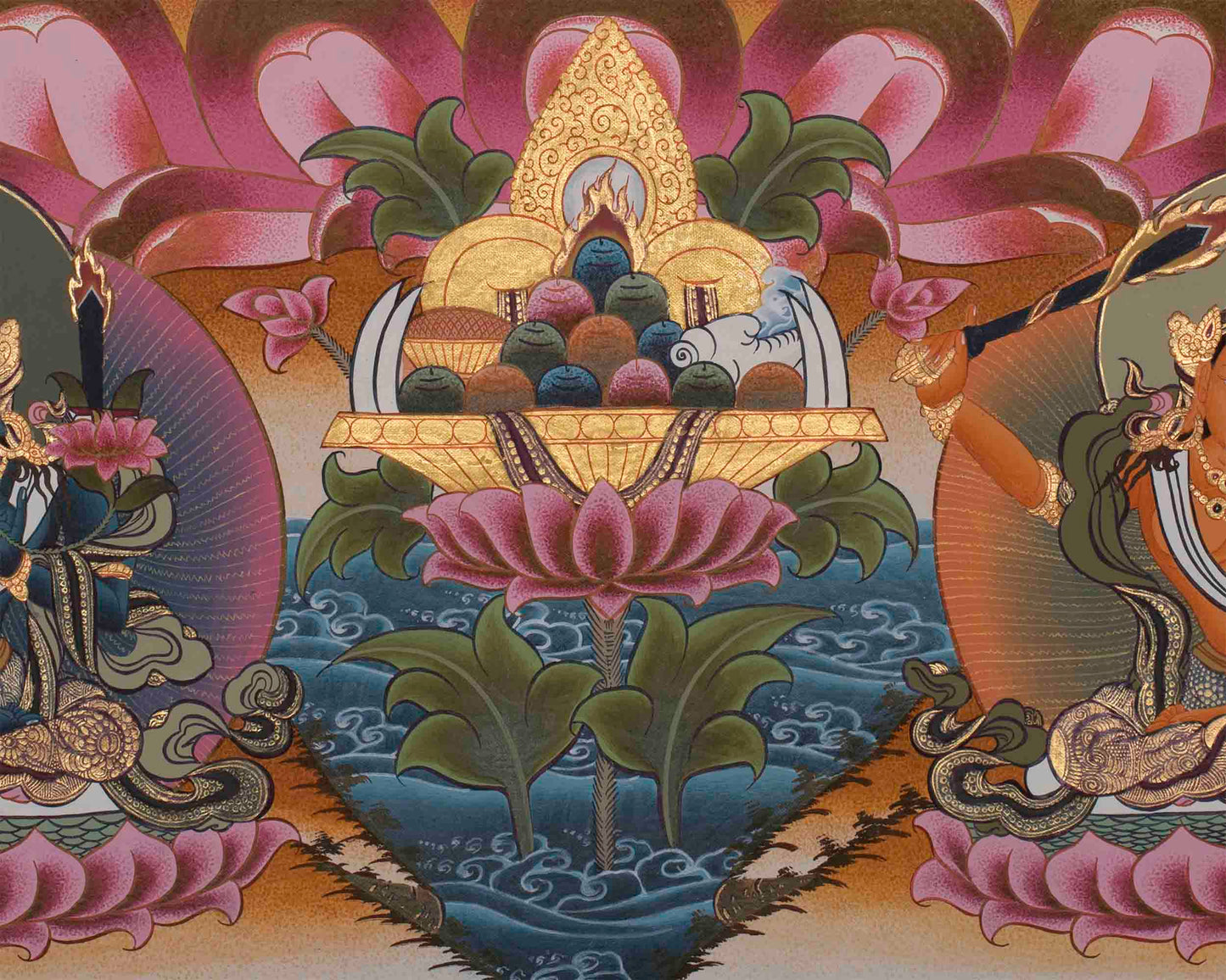 Pancha Manjushri Thangka | Enlightened Buddhist Art