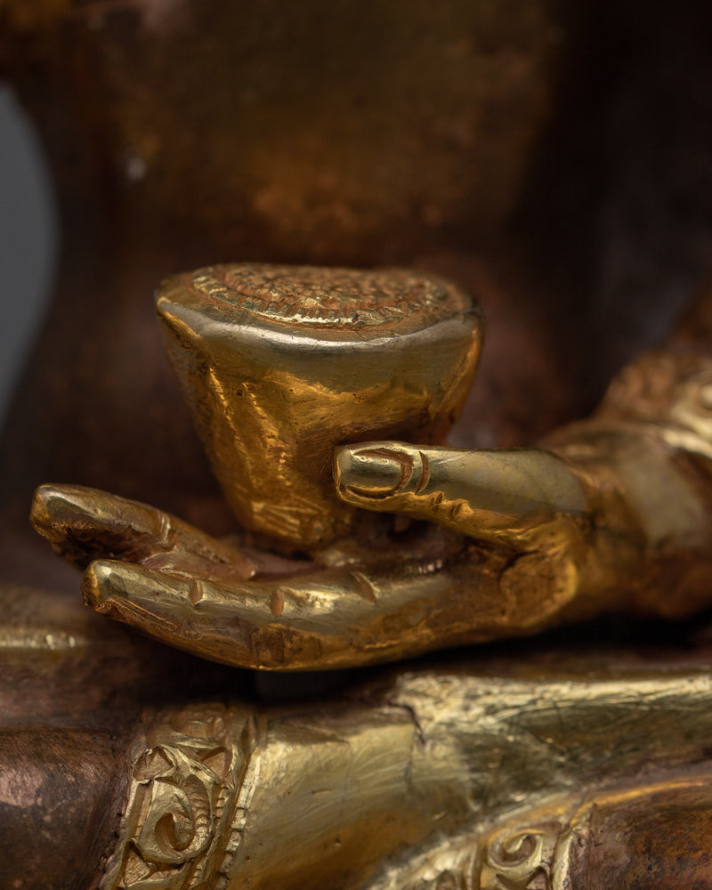 Gold Shakyamuni Buddha Statue | Meditation Buddhist Statue