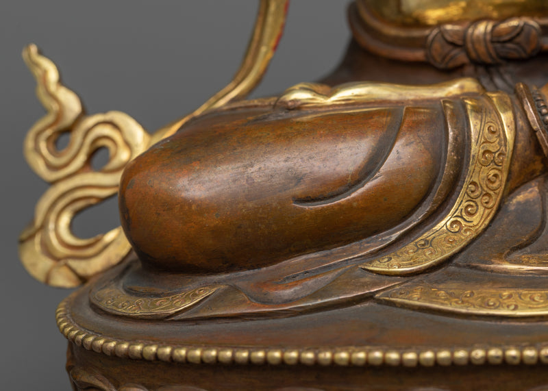 24K Gold-Plated Vajrasattva Meditation Statue | Tibetan Buddhism Spiritual Art"