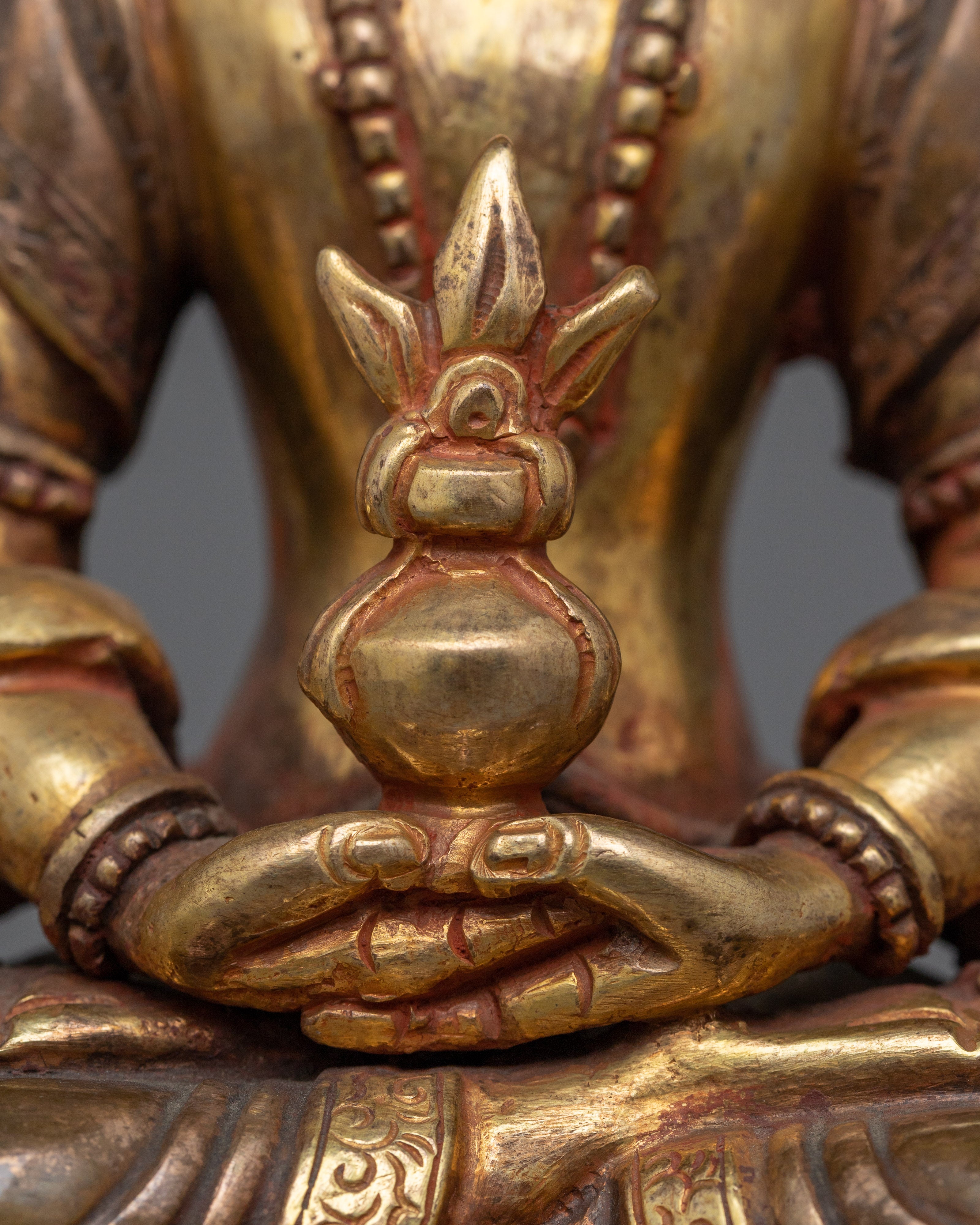 Amitayus Buddha Copper Statue | Handmade Statue for Meditation Practice