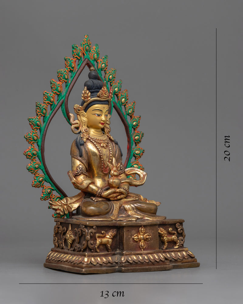 Amitayus Buddha Copper Statue | Handmade Statue for Meditation Practice