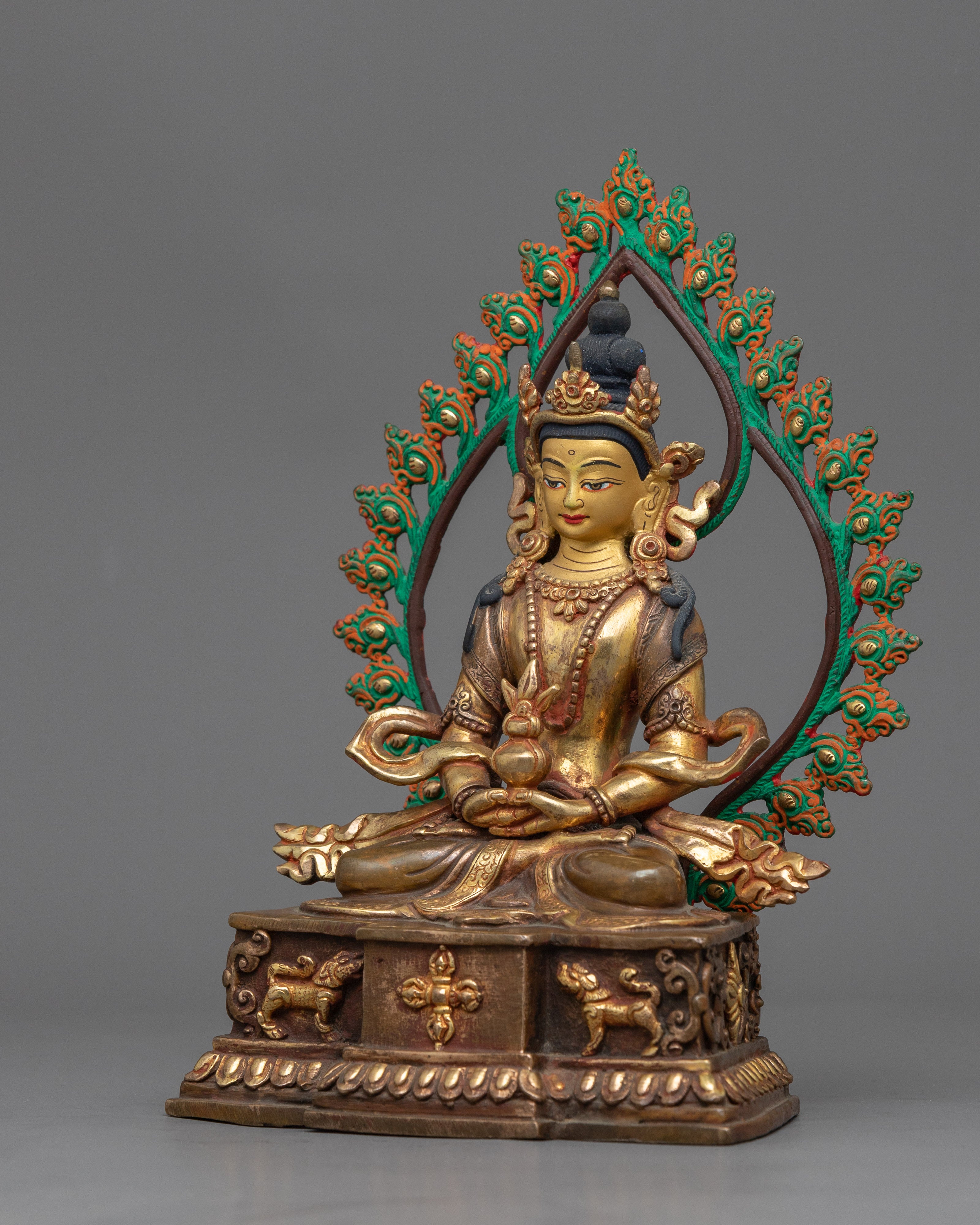 Amitayus Buddha Copper Statue | Handmade Statue for Meditation Practice