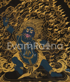 Vajrapani Bodhisattva Thangka | Tibetan Arya Wrathful Bodhisattva Painting