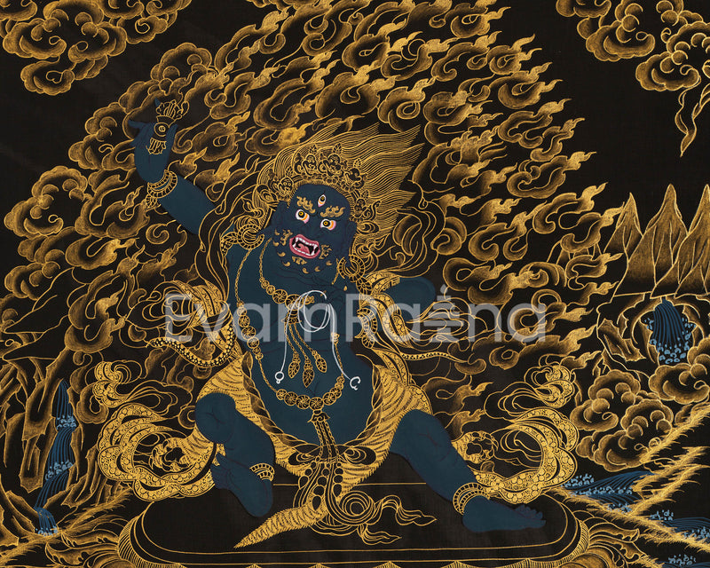 Vajrapani Bodhisattva Thangka | Tibetan Arya Wrathful Bodhisattva Painting