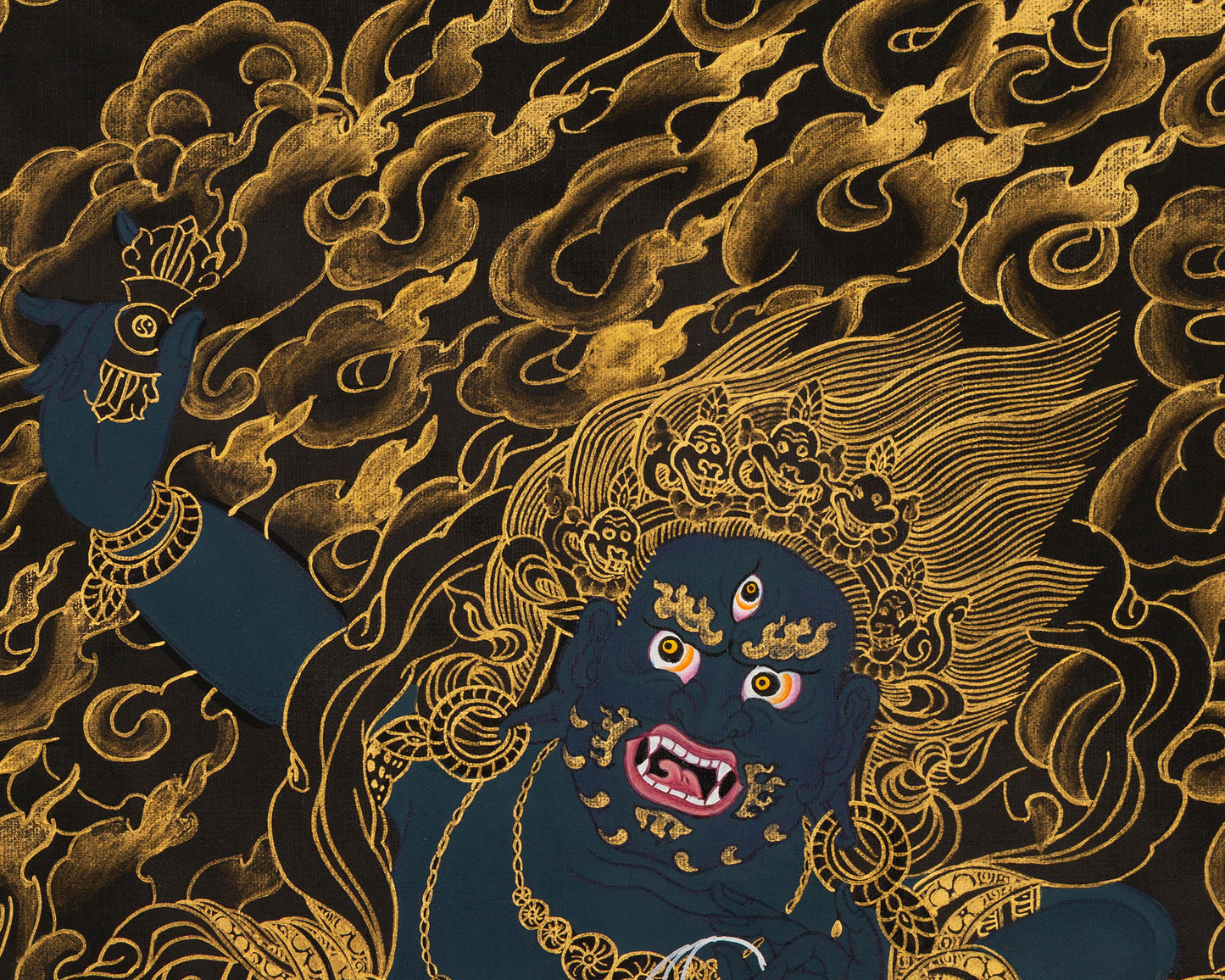 Vajrapani Bodhisattva Thangka | Tibetan Arya Wrathful Bodhisattva Painting