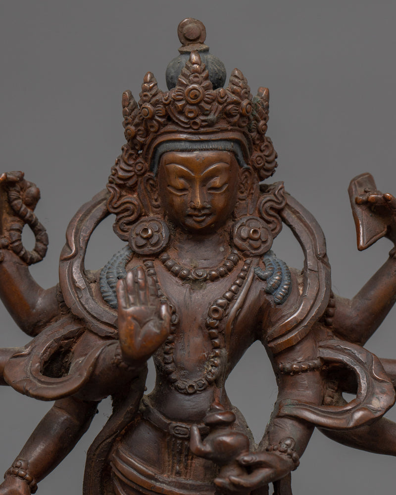 Copper Lokeshwor Statue | Buddhist Statue for Peaceful Meditation Space