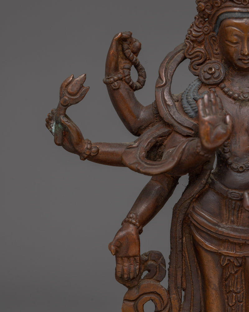 Copper Lokeshwor Statue | Buddhist Statue for Peaceful Meditation Space