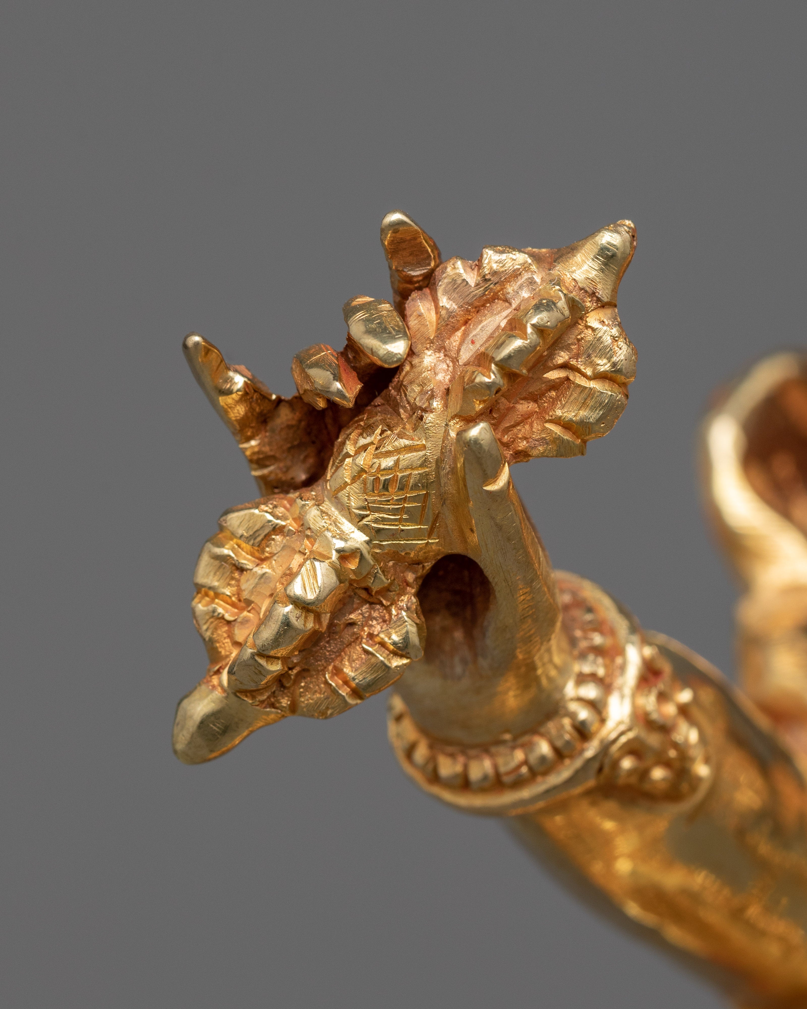 Vajrapani Hum Phat Statue in 24K Gold | A Symbol of Spiritual Power and Determination