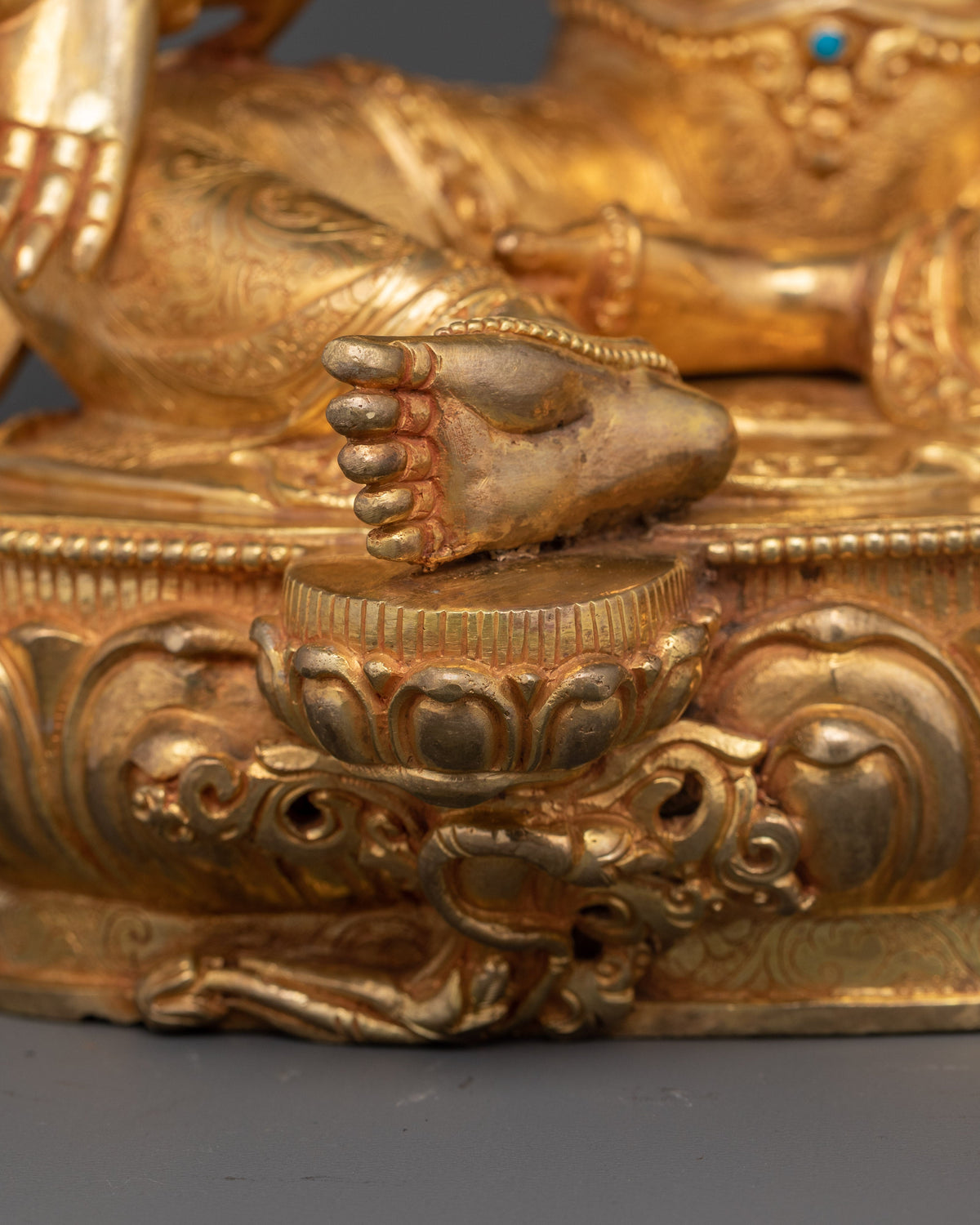 Green Tara Goddess of Buddhism | 24K Gold Gilded Tibetan Art