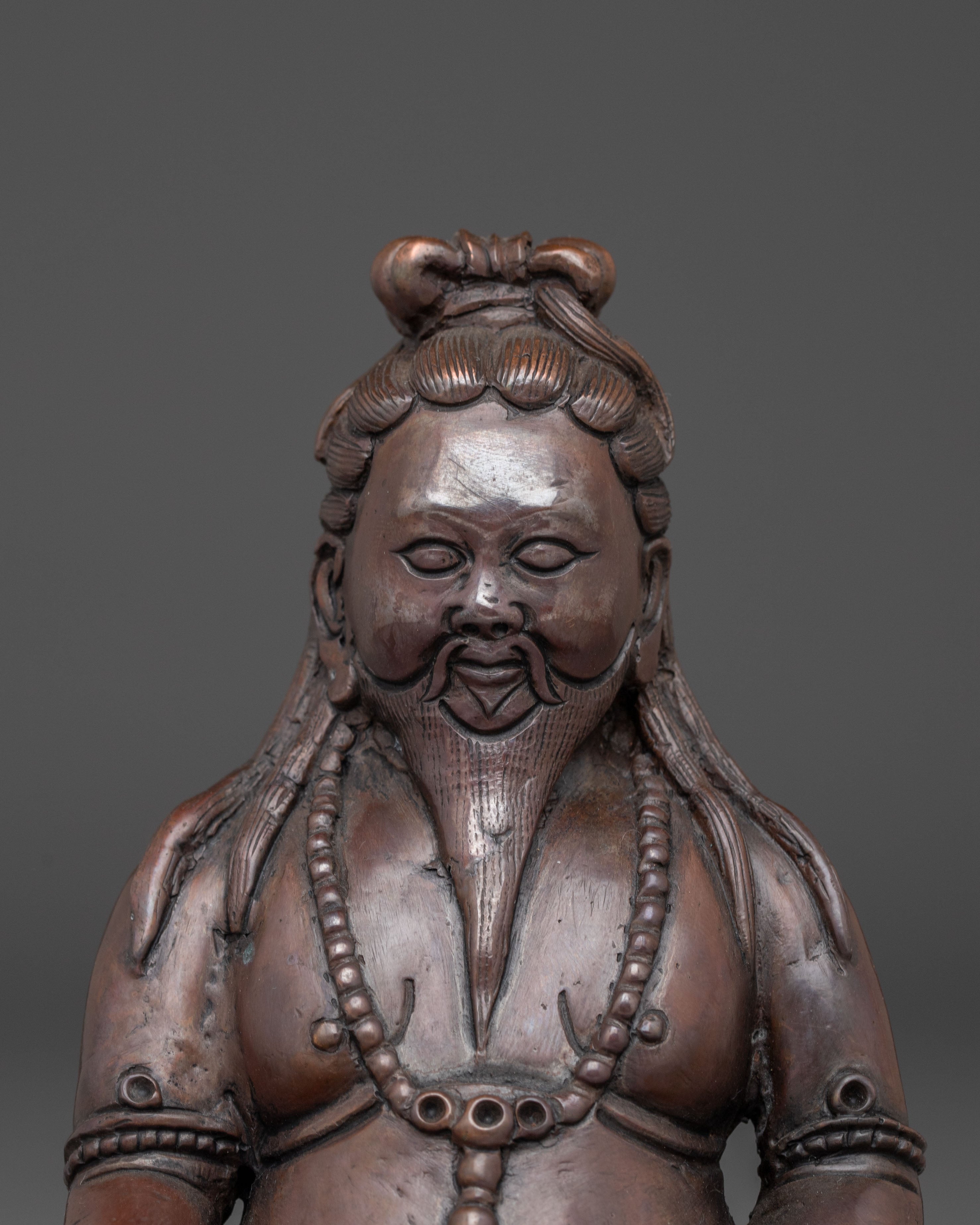 Oxidized Thangtong Gyalpo Figurine - Visionary Tibetan Saint