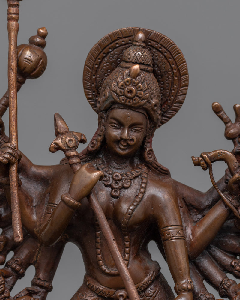 Oxidized Durga Statue | Statue for Devotion & Spiritual Grace