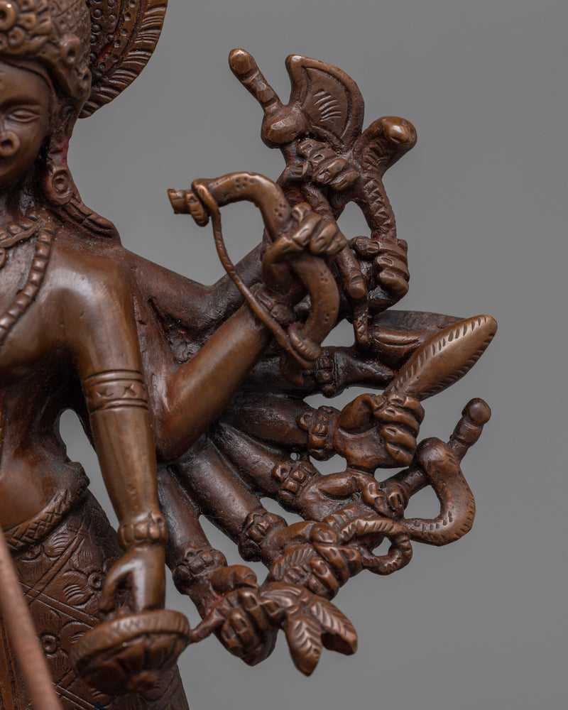 Oxidized Durga Statue | Statue for Devotion & Spiritual Grace