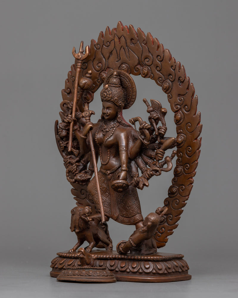 Oxidized Durga Statue | Statue for Devotion & Spiritual Grace