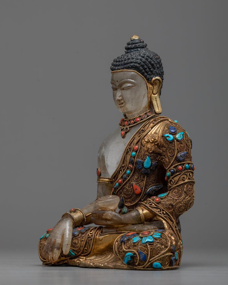 Crystal Buddha Shakyamuni Statue | A Symbol of Purity, Wisdom, and Compassion