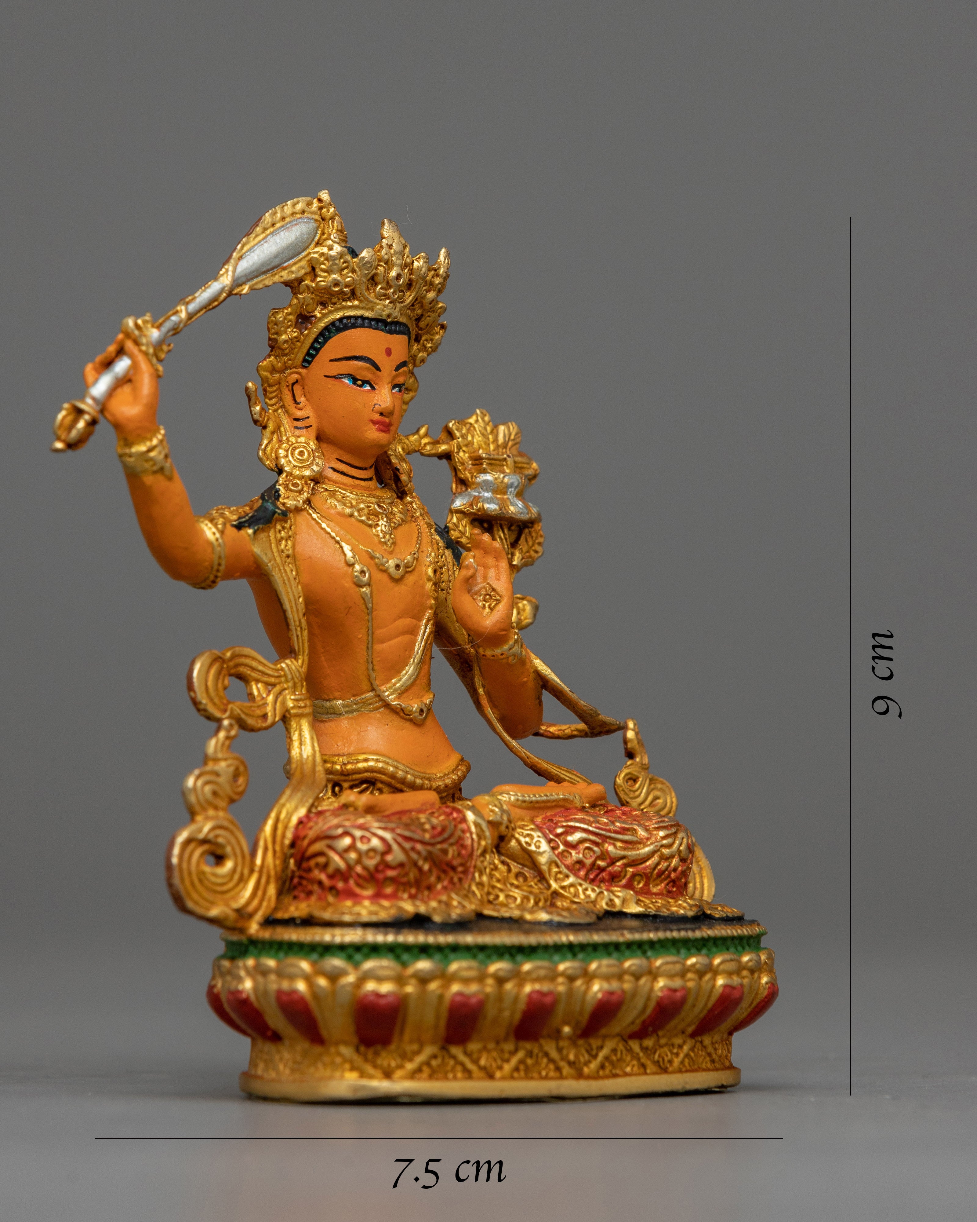 Tiny Manjushri Sculpture | Small Buddhist Sculpture