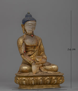 Shakyamuni Buddha Crystal Body Statue | Illumination of Enlightenment