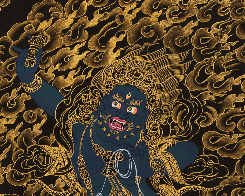 Vajrapani Bodhisattva Thangka | Tibetan Arya Wrathful Bodhisattva Painting