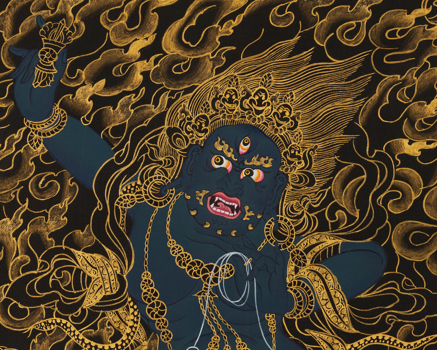 Vajrapani Bodhisattva Thangka | Tibetan Arya Wrathful Bodhisattva Painting