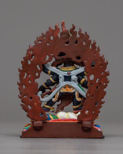 Machine-Made Six-Armed Mahakala Statue | Guardian of the Dharma