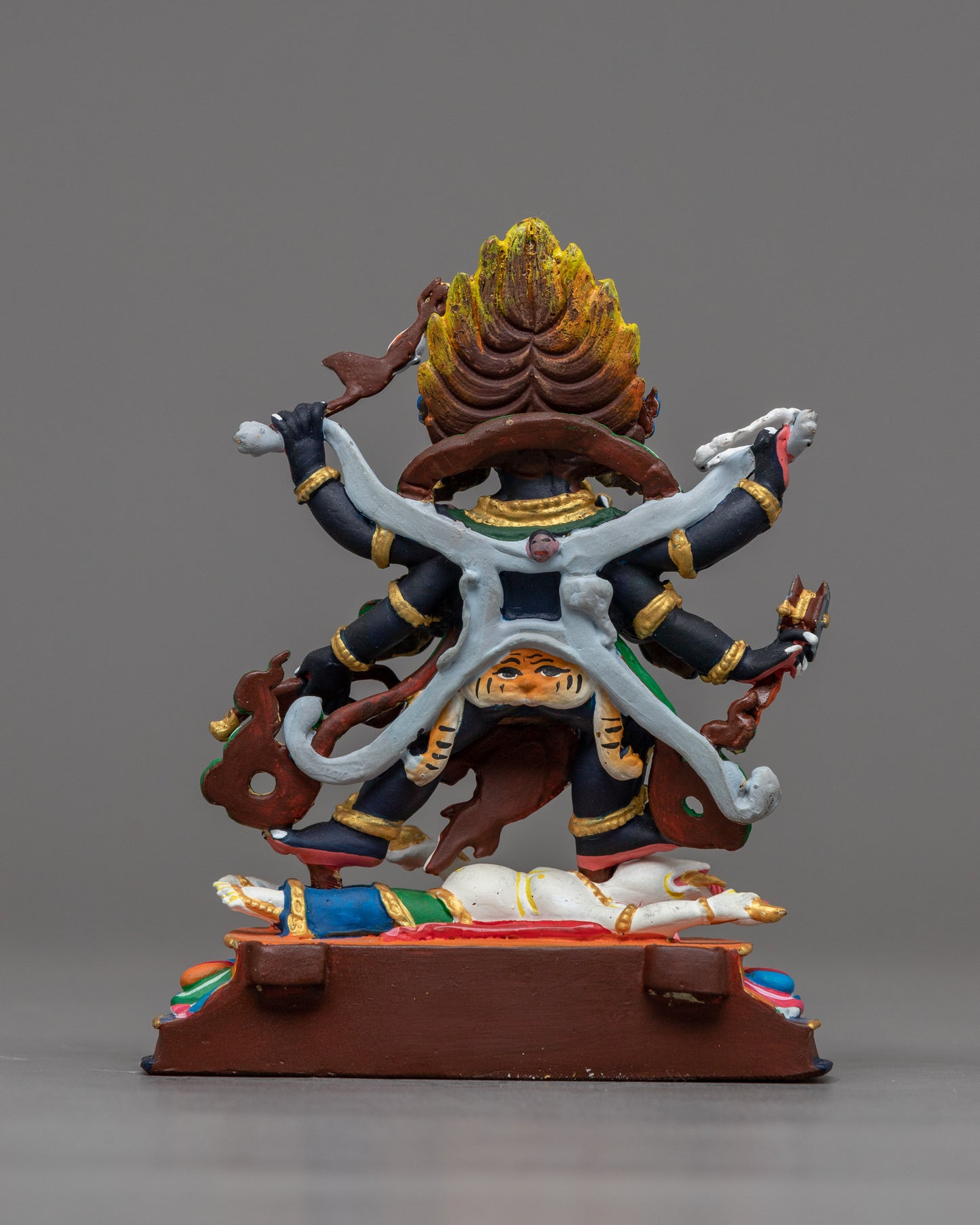 Machine-Made Six-Armed Mahakala Statue | Guardian of the Dharma