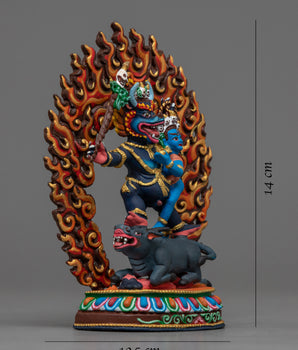 Miniature Yamantaka Statue | Colorful Mini Sculpture