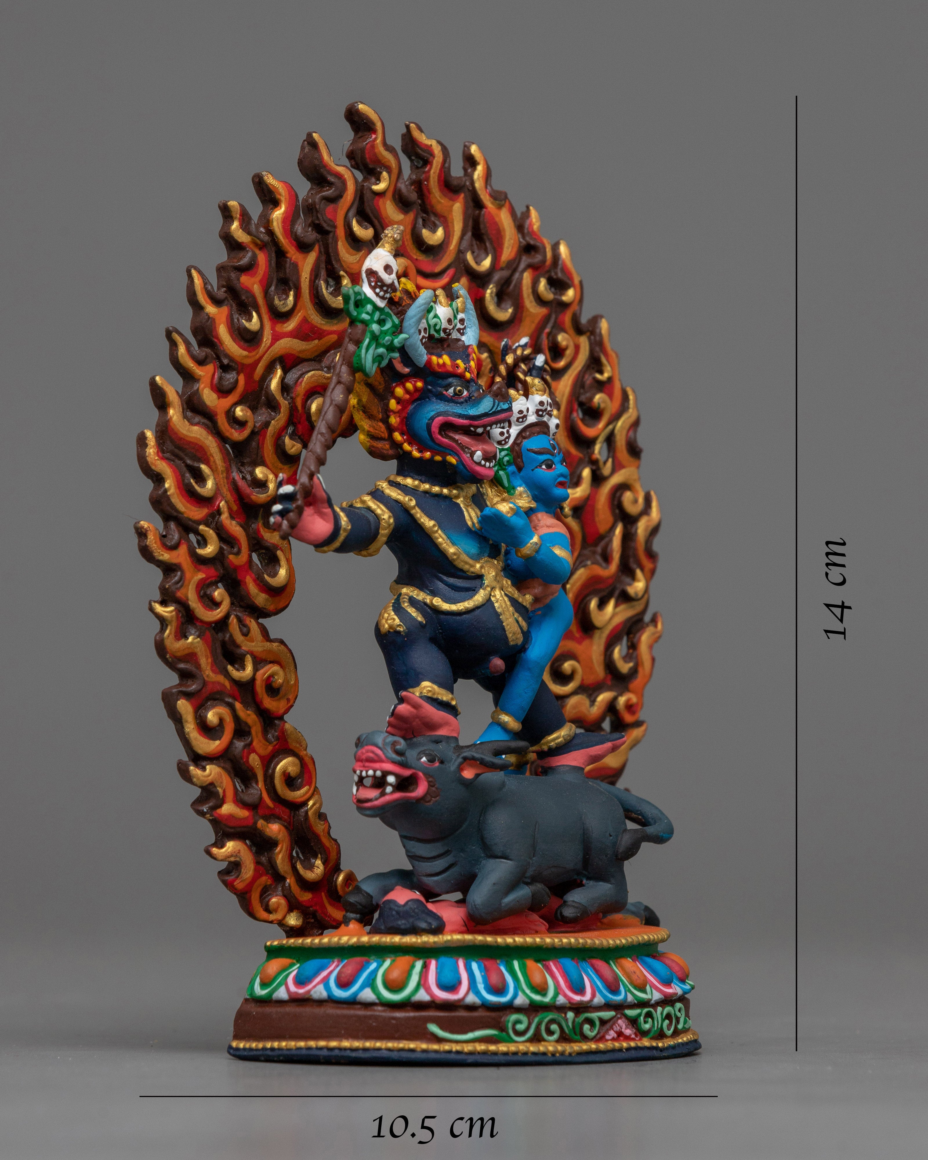 Miniature Yamantaka Statue | Colorful Mini Sculpture