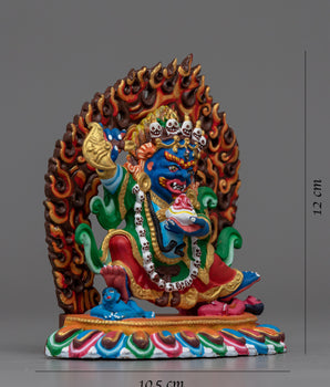 Machine Made Mahakala Bernagchen Sculpture | Guardian Deity of Protection and Power