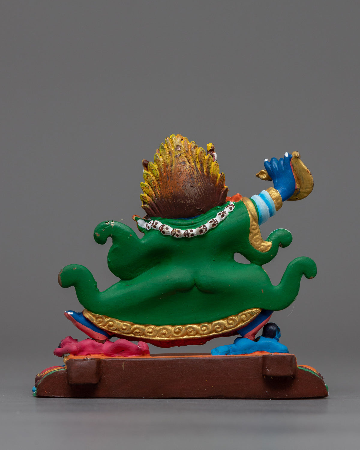 Machine Made Mahakala Bernagchen Sculpture | Guardian Deity of Protection and Power