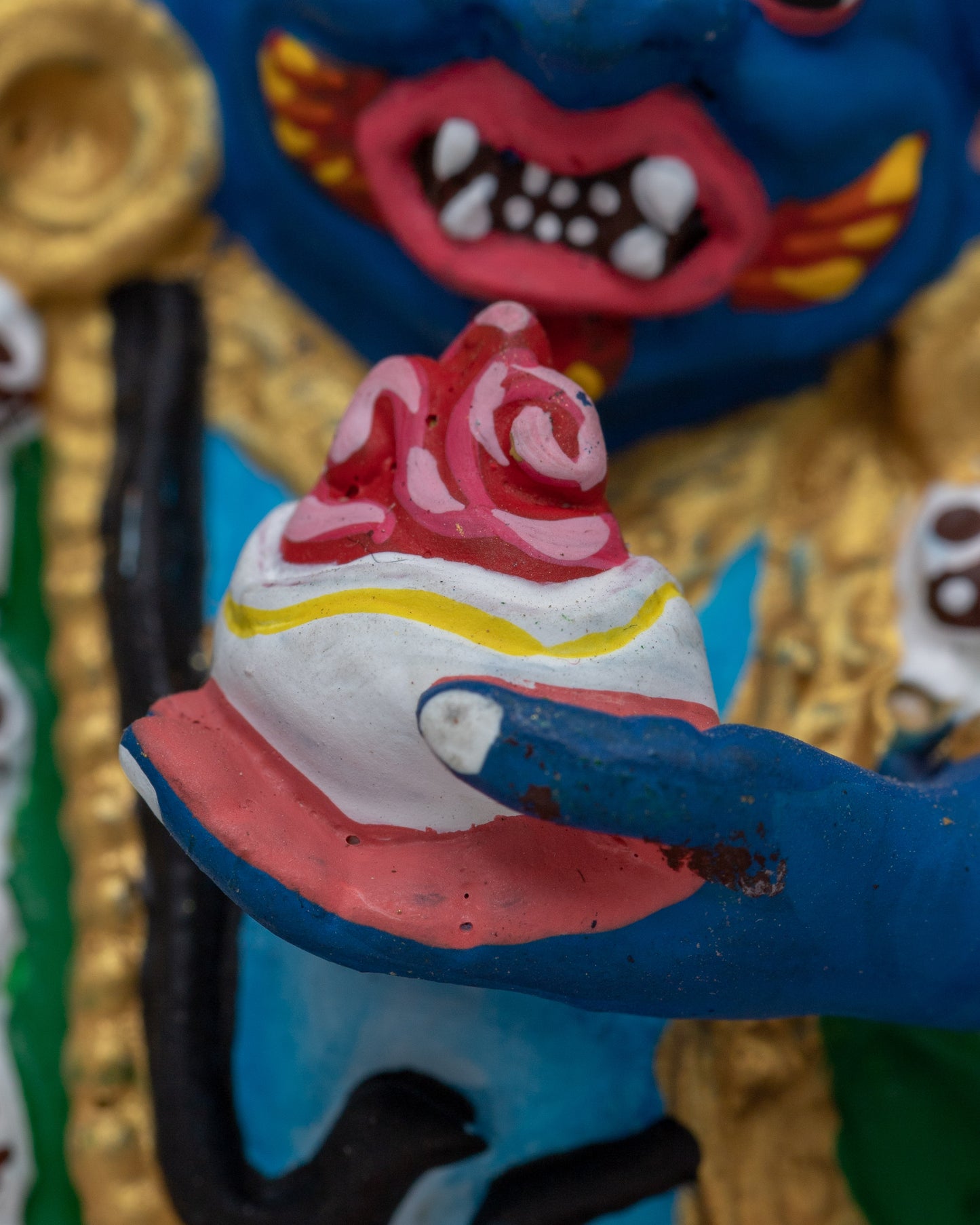 Machine Made Mahakala Bernagchen Sculpture | Guardian Deity of Protection and Power