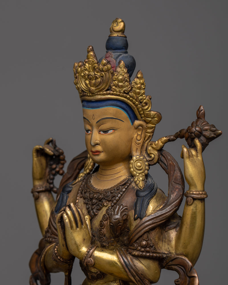 Antique Chenresig Statue | Preserving Ancient Teachings of Wisdom