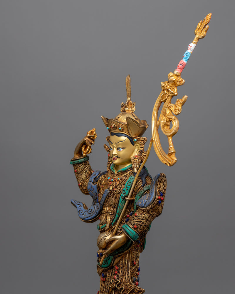 Guru Rinpoche Statue & Vajra | A Fusion of Tradition and Spiritual Essence