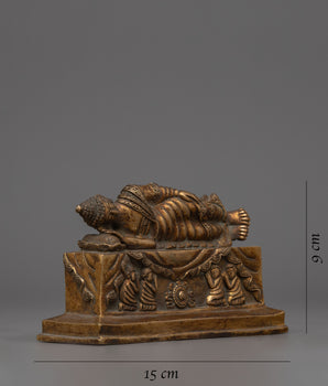 Sleeping Buddha Antique Gold Plated Statue | Symbolizing Ultimate Spiritual Release