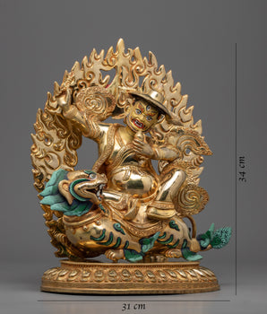 Damchen Dorje Legpa Statue | Hand-Carved Buddhist Sculpture