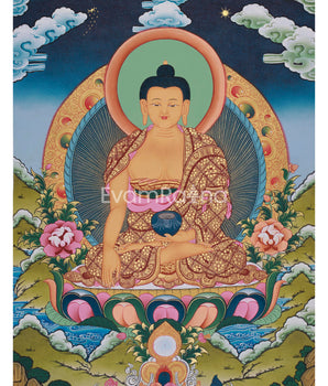 The Shakyamuni Buddha Thangka | Symbol of Enlightenment & Inner Peace