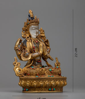 4 Arm Chenrezig Statue | Handmade Art for Mindfulness and Inner Peace