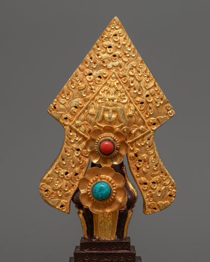 Tibetan Copper Torma | Handcrafted Buddhist Decor