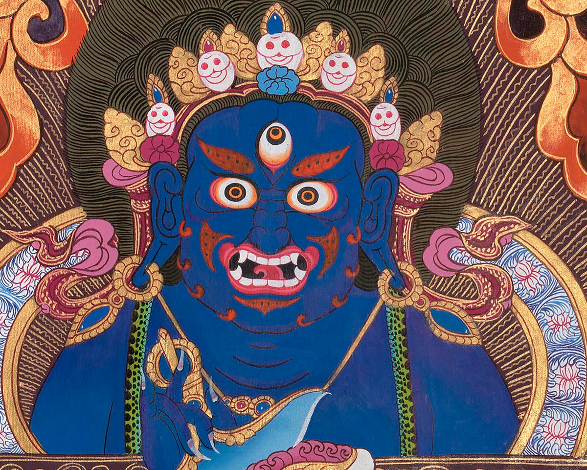 Shakya Mahakala Artwork | The Fierce Protector Deity of Tibetan Buddhism