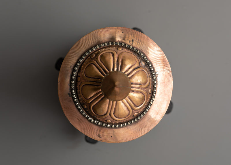 Copper and Brass Prayer Wheel | Portable Spiritual Tool for Daily Practice