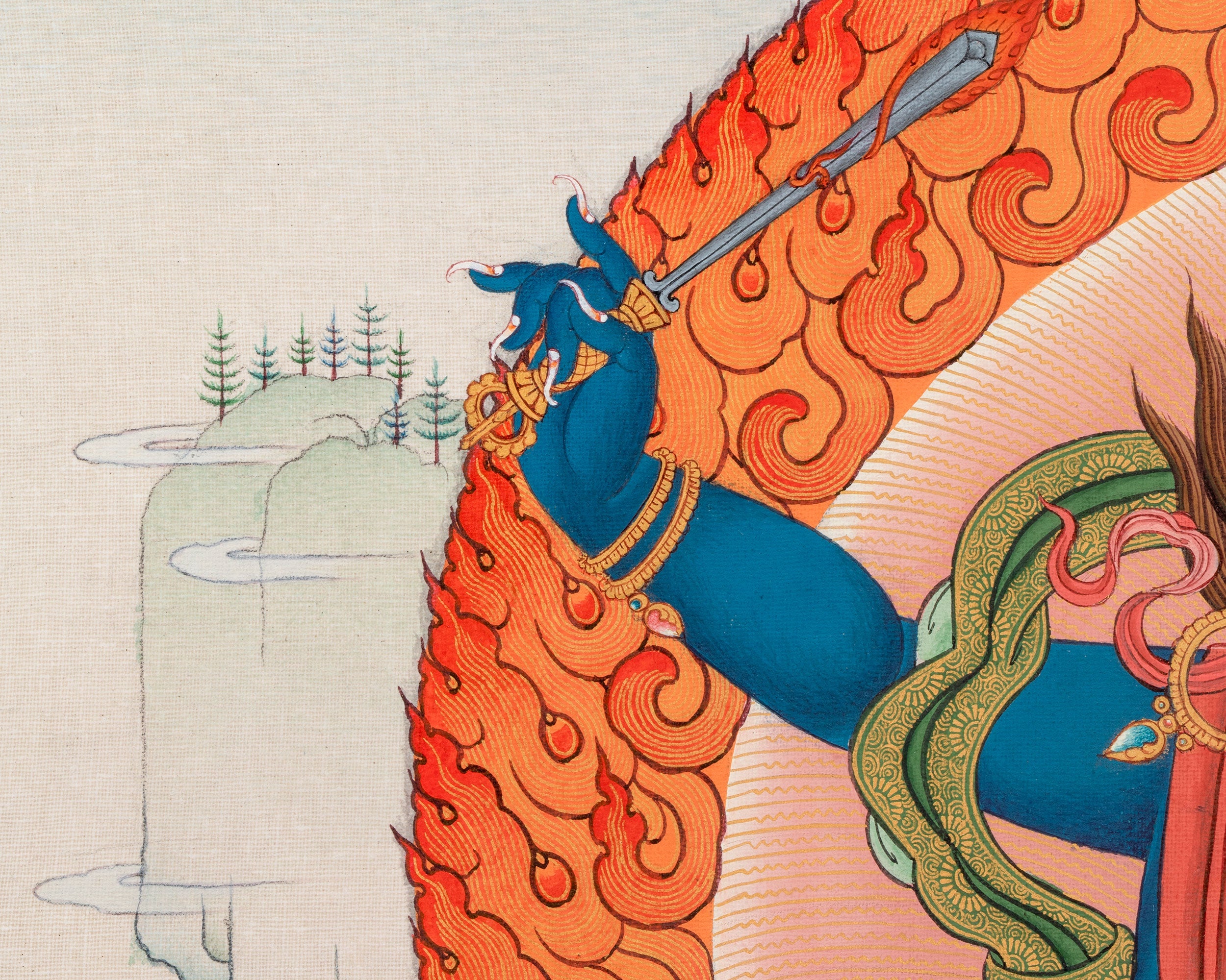 Sacred Acala Canvas Print | Wrathful Guardian of the Dharma